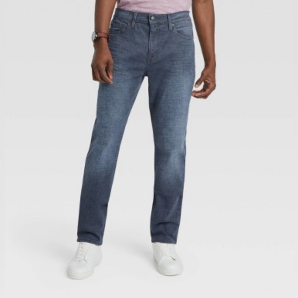 Men's Slim Fit Jeans - Goodfellow & Co - dark blue denim - 38x30 - new